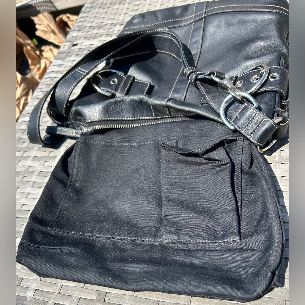 2005 Tru Vtg Coach Leather Soho Slim Duffle Crossbody REHABBED (See Photos) - Picture 12 of 15